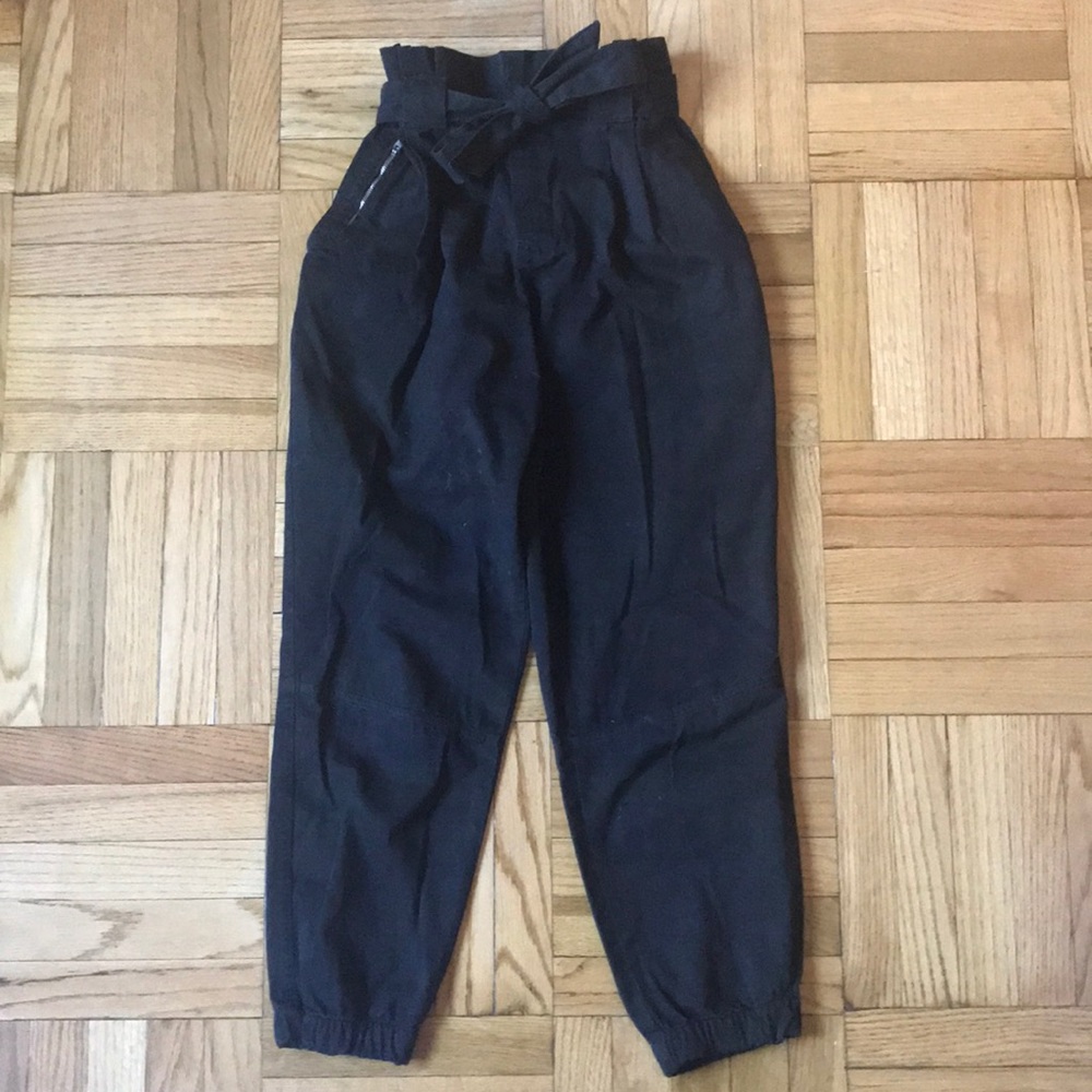 Zara Paperbag Waist Cargo Pant with Army Print